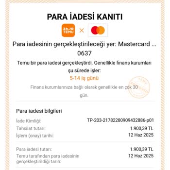 Temu İadesi Akbank Kredi Kartıma Günlerdir Yansımadı