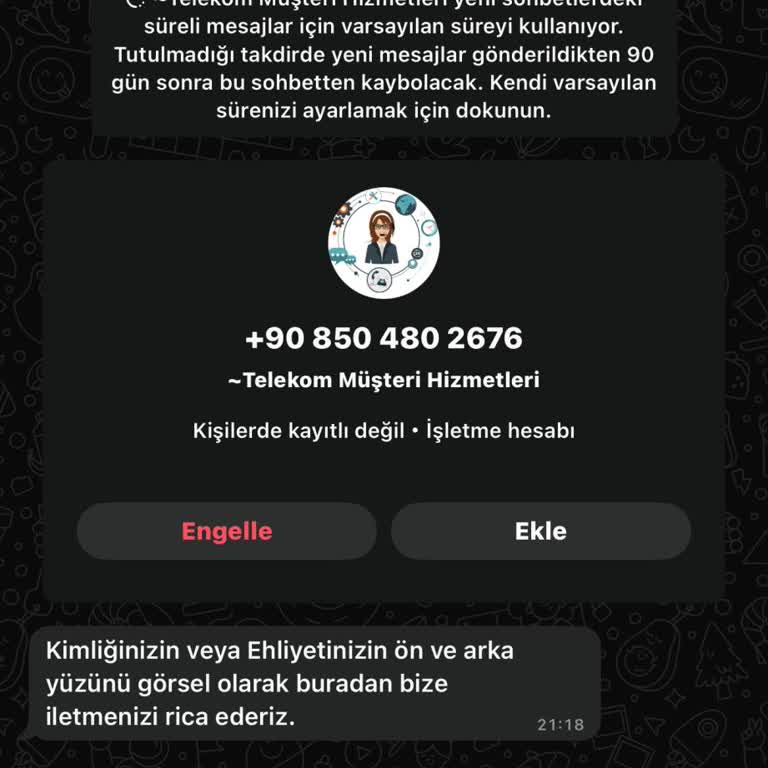 Başka Bir Numara Üzerinden Kimlik Bilgisi Talep Edildi