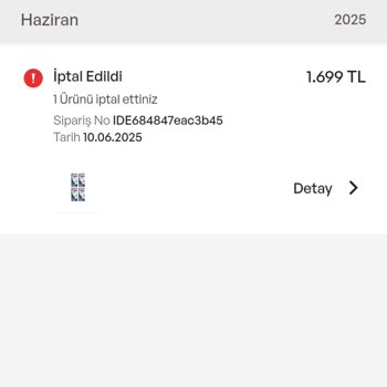 İdefix İptal Edilen Siparişimin Ücreti Hala İade Edilmedi: Mağduriyet Yaşıyorum