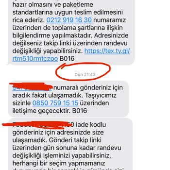 İade İçin Uygunsuz Saatte Aranma Ve Teslimat Sorunu