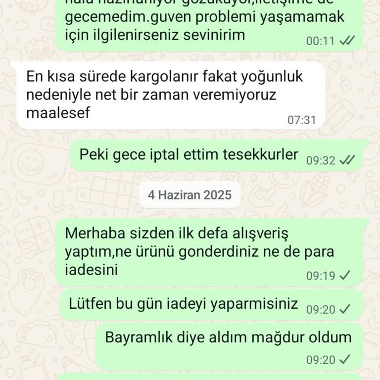 Siparişin Ardından İade Ve İletişim Sorunu Yaşadım