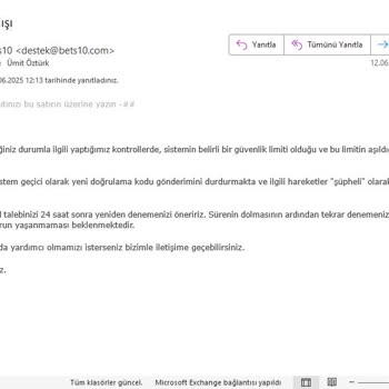 Bets10 Hesabımda Para Çekme Sorunu Ve Güven Kaybı