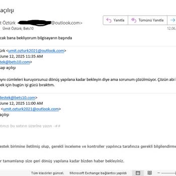 Bets10 Hesabımda Para Çekme Sorunu Ve Güven Kaybı