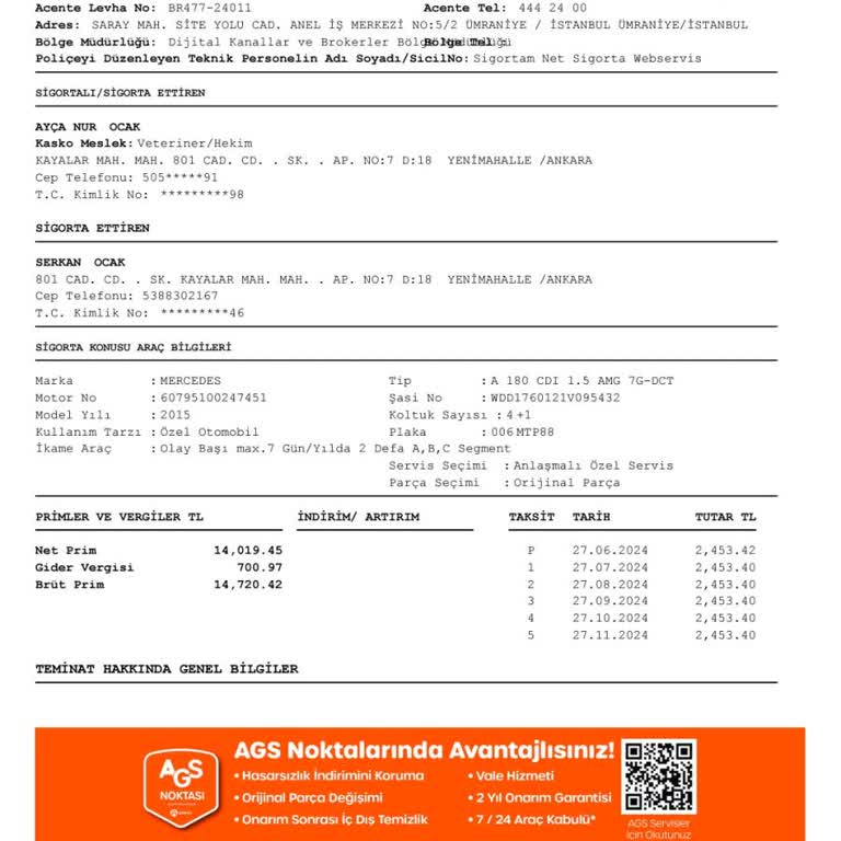 Kasko Ve Sigorta Sonrası Destek Hayal Kırıklığı