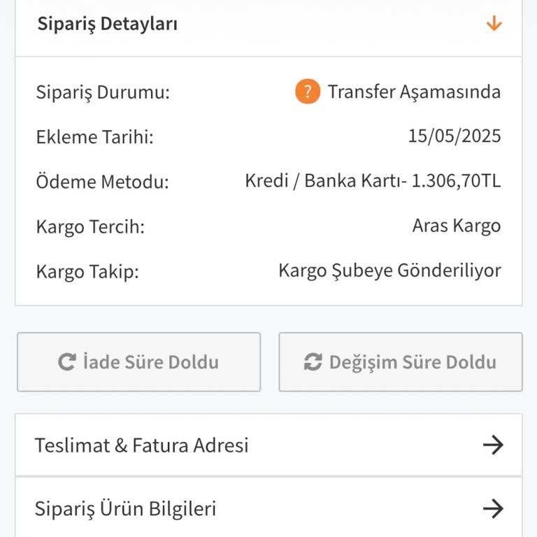 Siparişim Ne Geldi Ne İptal Edildi, Mağduriyetim Giderilmiyor!