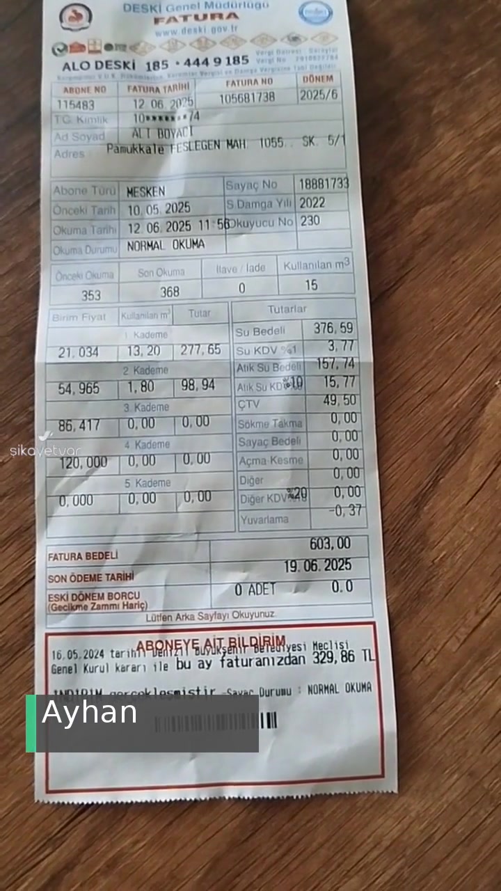 603 TL Fatura Tamam 329 TL İndirim Yazıyor Nerede? videonun kapak resmi