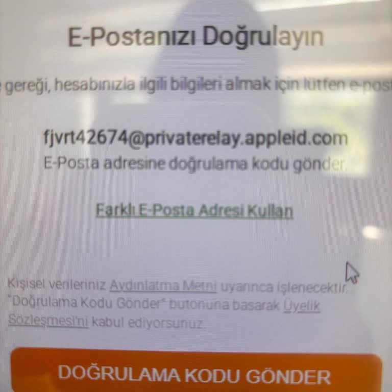 İade Talebi İçin Hesaba Girişte Doğrulama Kodu Sorunu