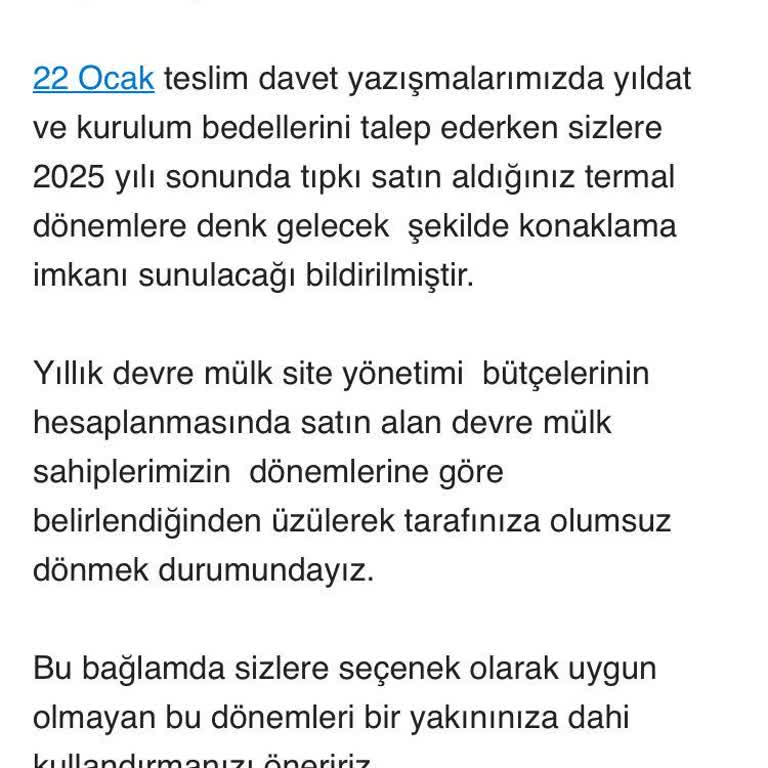 Telafi Tarihleri Uygunsuz, Müşteri Talepleri Dikkate Alınmıyor