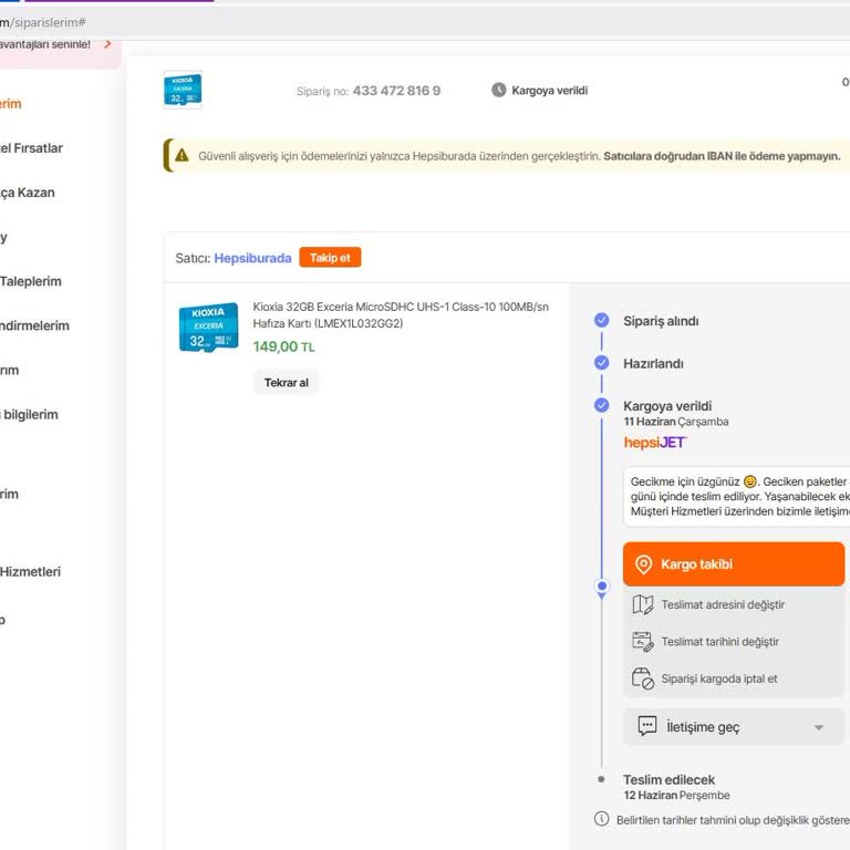 Hepsiburada Premium Üyeliğinde Sipariş İptali Ve Teslimat Sorunu