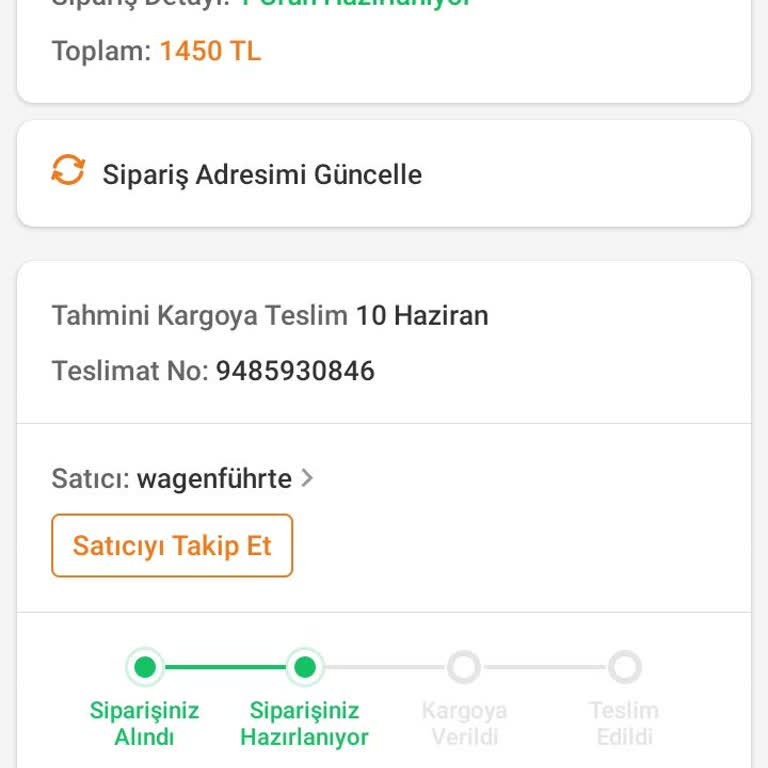 Satıcı Siparişi Kargolamıyor Ve Fiyat Artışıyla Mağdur Ediyor