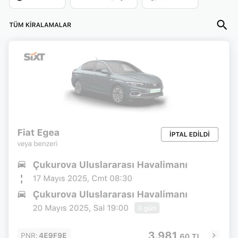 Enuygun Üzerinden Yapılan Araç Kiralamasında İade Sorunu