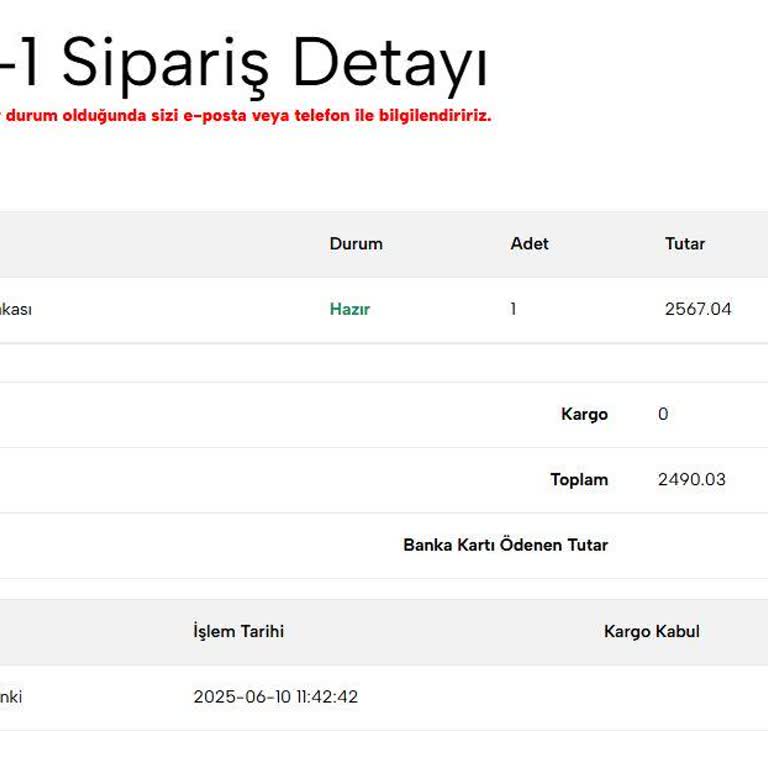 Siparişlerim İptal Edildi Ve Kargo Takip Linki Çalışmıyor, Ulaşmak İmkansız