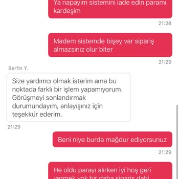 Teslim Edilmeyen Siparişe İade Ve Destek Sağlanmadı