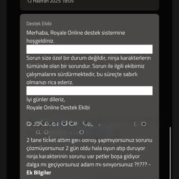 Oyun İçi Sorunlar Ve Yetersiz Müşteri Desteği Nedeniyle Mağduriyet