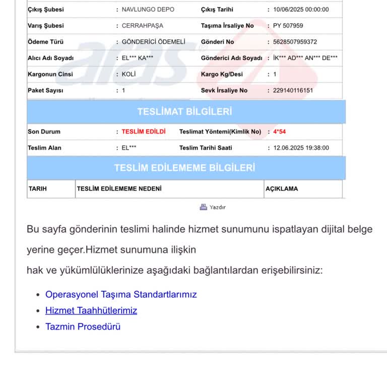 Teslim Edilmediği Halde Teslim Edildi Gösterilen Siparişim Nerede?