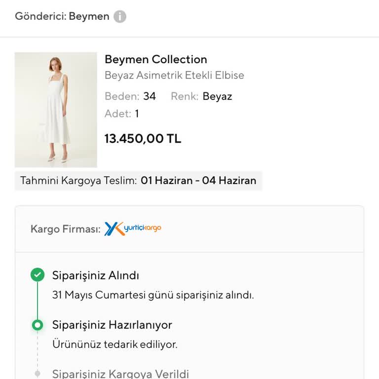 Beymen'den Aldığım Ürün Teslim Edilmedi, Bilgi Karmaşası Yaşadım