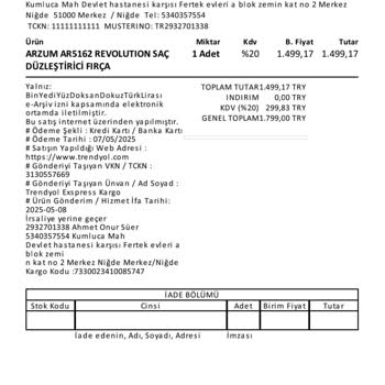 3 Haftada Bozulan Saç Şekillendirici Ve Çözülmeyen Değişim Talebi