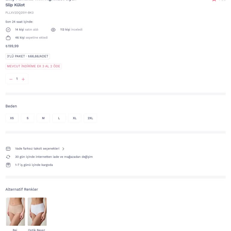 Penti'den Üçlü Paket Yerine Tekli Ürün Gönderimi Ve Yanıltıcı Fiyatlandırma