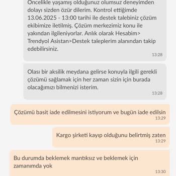Kargo Kayboldu, İade Talebim Sonuçlanmadı Ve Müşteri Hizmeti İlgisiz