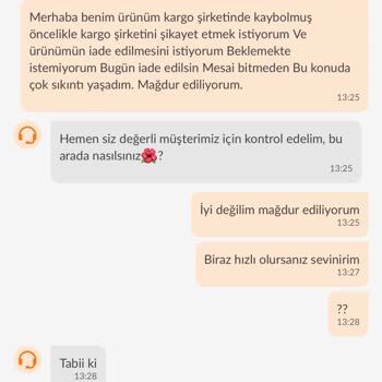 Kargo Kayboldu, İade Talebim Sonuçlanmadı Ve Müşteri Hizmeti İlgisiz
