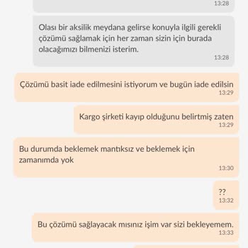 Kargo Kayboldu, İade Talebim Sonuçlanmadı Ve Müşteri Hizmeti İlgisiz