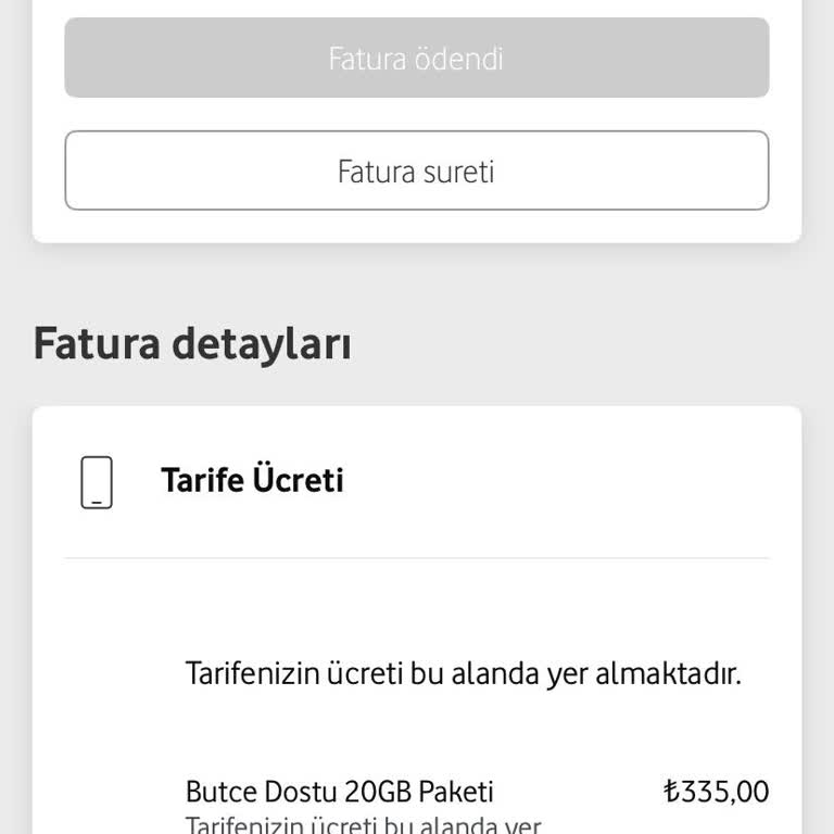 Vodafone Faturam Anlaşılanın Çok Üzerinde Ve Açıklama Yapılmıyor