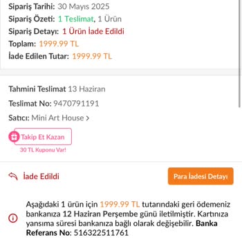 Kargom Teslim Edilmeden Ürünüm İptal Edildi