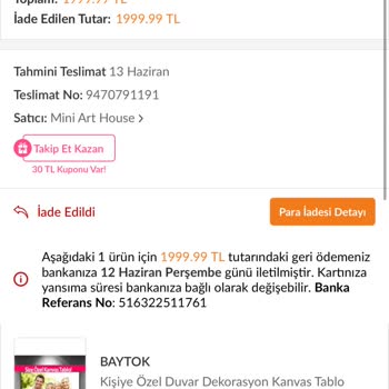 Kargom Teslim Edilmeden Ürünüm İptal Edildi
