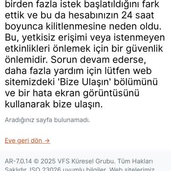 VFS Global Ankara'da Sürekli Sistem Hatası: Vize Randevusu Alamıyorum