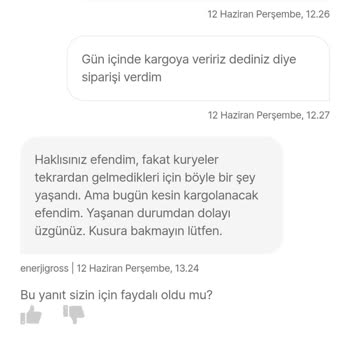 Hepsiburada'da Ertesi Gün Teslimat Sözü Yerine Getirilmedi