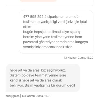 Hepsiburada'da Ertesi Gün Teslimat Sözü Yerine Getirilmedi