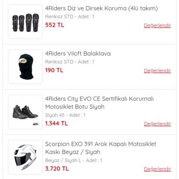 Kask Siparişim 12 Gün Sonra Stok Yok Diye İptal Edildi Mağduriyetim Giderilmedi