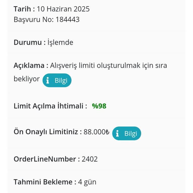 Limit Başvurum Günlerdir Aktif Edilmiyor, Mağduriyetim Artıyor