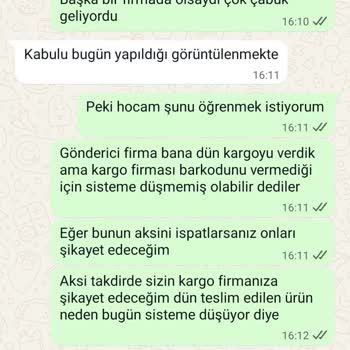 Yanlış Bilgilendirme Ve Güvenilmez Kargo Nedeniyle Mağduriyet Yaşadım