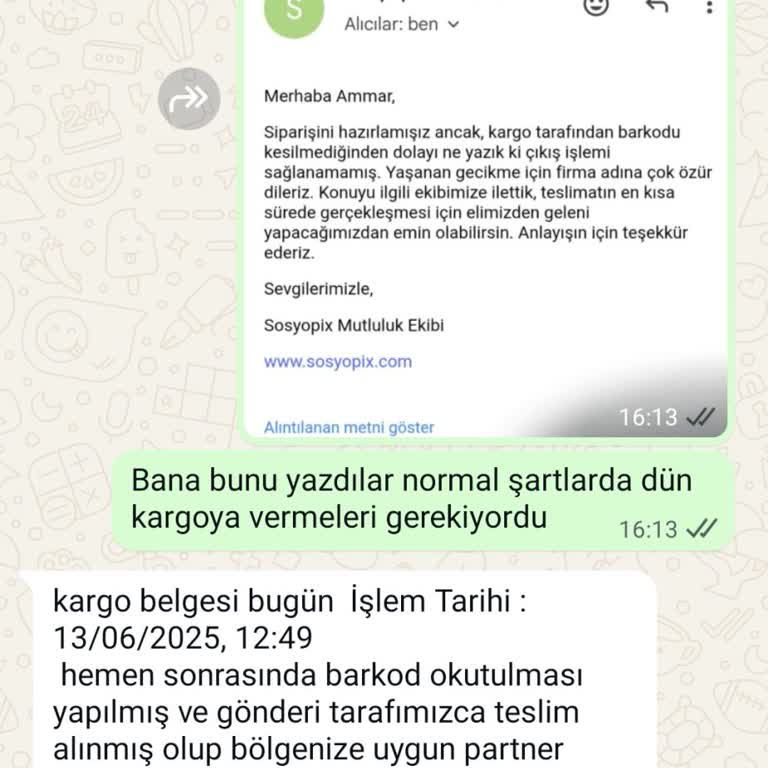 Yanlış Bilgilendirme Ve Güvenilmez Kargo Nedeniyle Mağduriyet Yaşadım