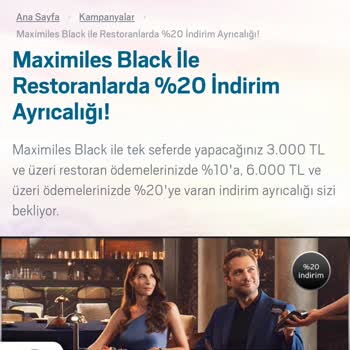 İş Bankası Black Kart Restoran İndirimi Kampanyasında Belirsiz Koşullar Nedeniyle Eksik İndirim