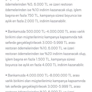 İş Bankası Black Kart Restoran İndirimi Kampanyasında Belirsiz Koşullar Nedeniyle Eksik İndirim