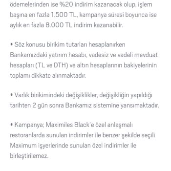 İş Bankası Black Kart Restoran İndirimi Kampanyasında Belirsiz Koşullar Nedeniyle Eksik İndirim