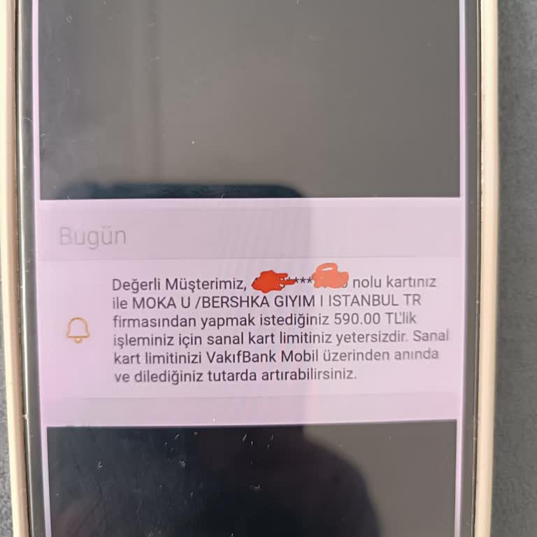 Bershka Adına Bilgim Dışında Kartımdan Ödeme Girişimi