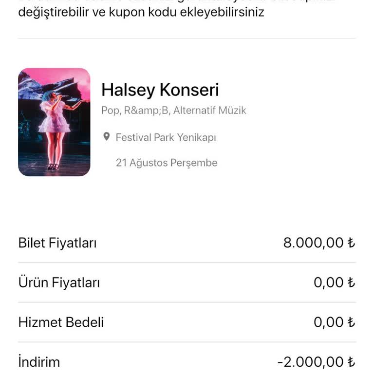 Erken Alınan Konser Biletlerinde İndirim Mağduriyeti Ve Yükseltme Hakkı Talebi