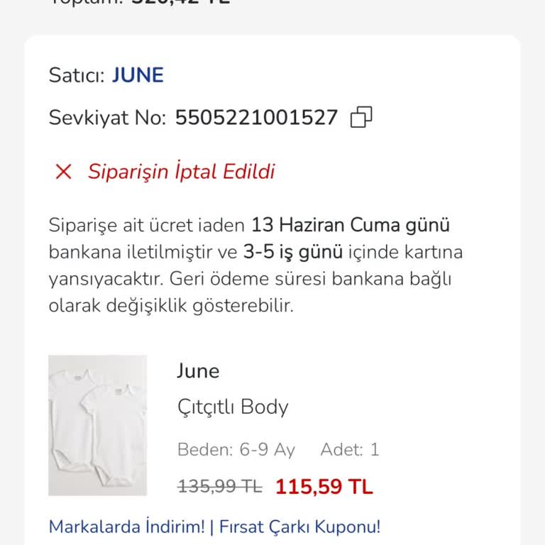 İndirimli Siparişim Haftalarca Bekletilip Sebepsiz İptal Edildi