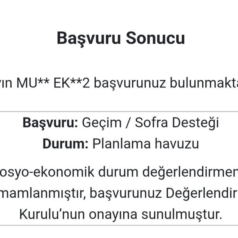 Onaylanan Sosyal Yardım İçin Uzun Süredir Geri Dönüş Yapılmıyor