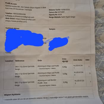 Eksik Gönderim Ve Siparişin Tamamlanmaması