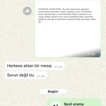 Sipariş Sonrası Bilgilendirme Yapılmayan Instagram Satıcısı