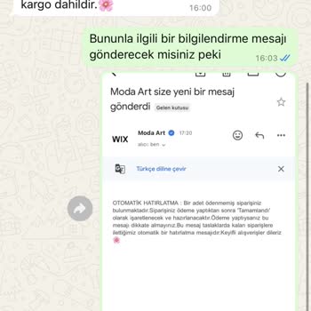 Sipariş Sonrası Bilgilendirme Yapılmayan Instagram Satıcısı