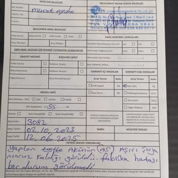 Garanti Kapsamı Dışında Bırakılan Akü Ve Yetersiz Servis Hizmeti