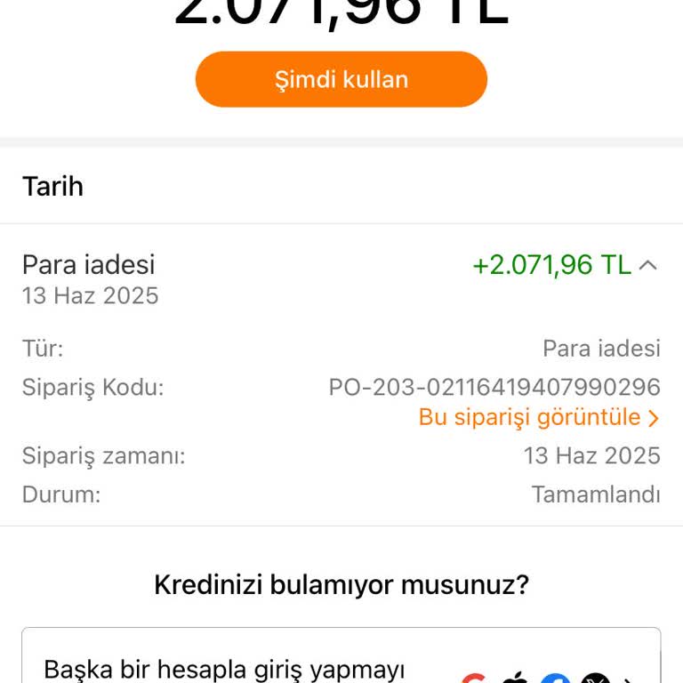 Temu'dan İptal Edilen Siparişin Ücreti Kredi Kartıma Yatırılmadı