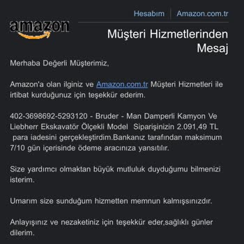 Amazon'da Teslimat Ve Müşteri Hizmetleri Hayal Kırıklığı
