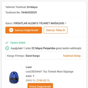 Yetkili Servis Sorunu Nedeniyle Elektrikli Süpürge İadesi Gerçekleştirilemiyor