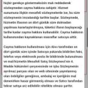 Online Siparişte İptal Ve Değişim Engeliyle Maddi Zarara Uğradım